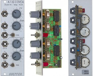 The Doepfer A-132-3 Dual Voltage Controlled Amplifier.